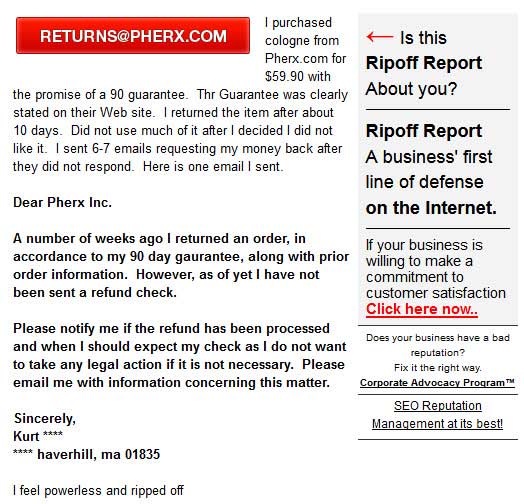 PherX Review: It Works, But It's Not Worth The Money (Ripoff Reports Included) pherx-complaint-review-scam2